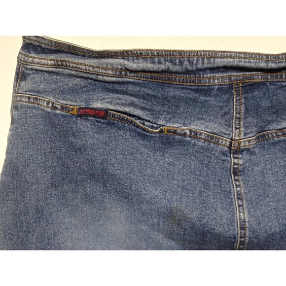 Denim Skirt Plus size 20 Stretch ruffle design knee length jean U.S. Polo Assn - Picture 8 of 8